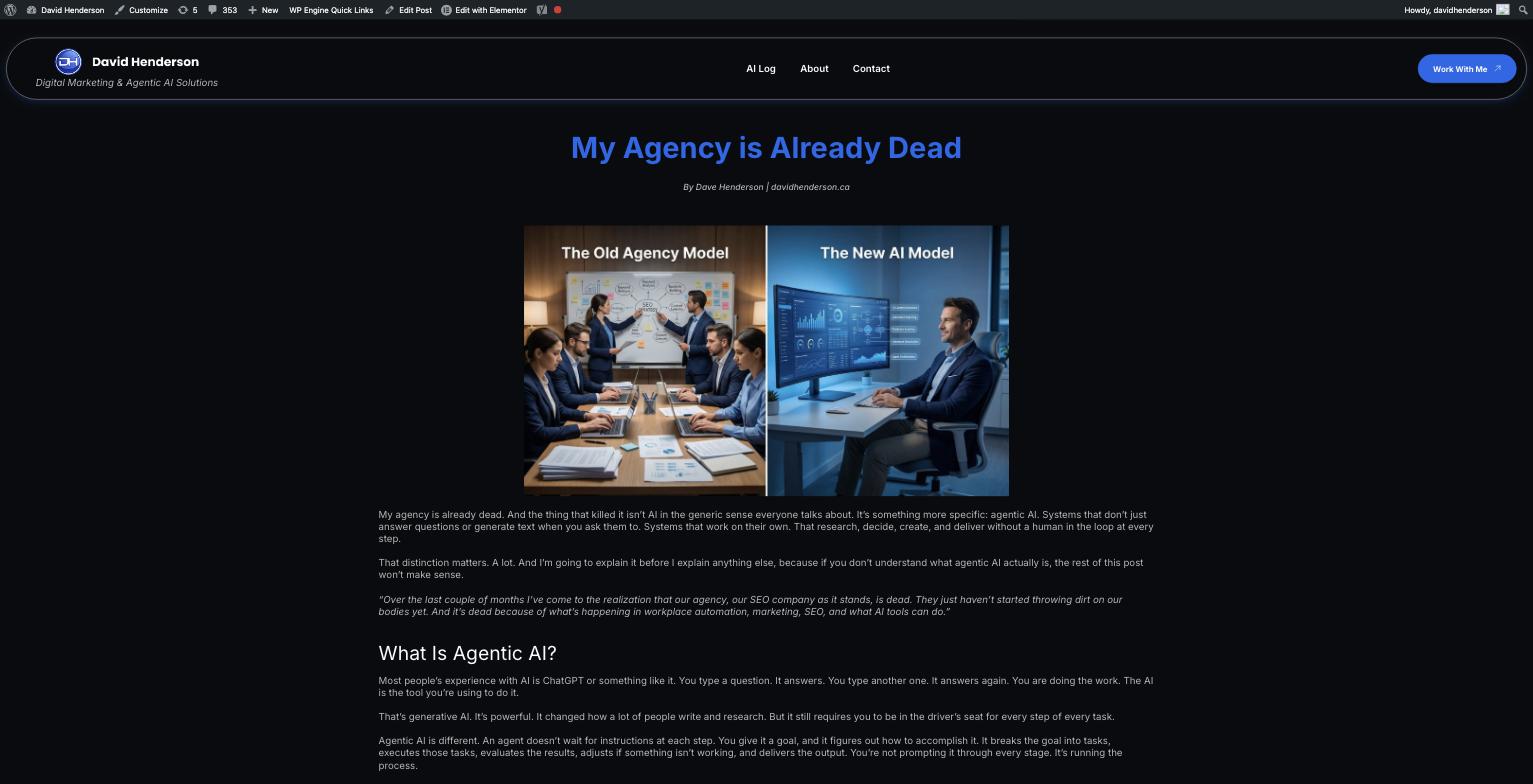 The post itself, now reachable from actual site navigation instead of only by direct link, with its duplicated title tag cleaned up.